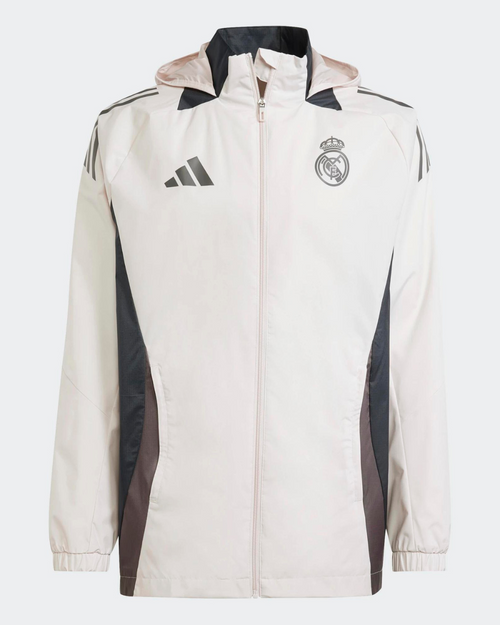 Chaqueta cortavientos Real Madrid 2025 - Beige - Footkorner