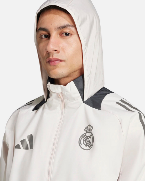 Chaqueta cortavientos Real Madrid 2025 - Beige - Footkorner