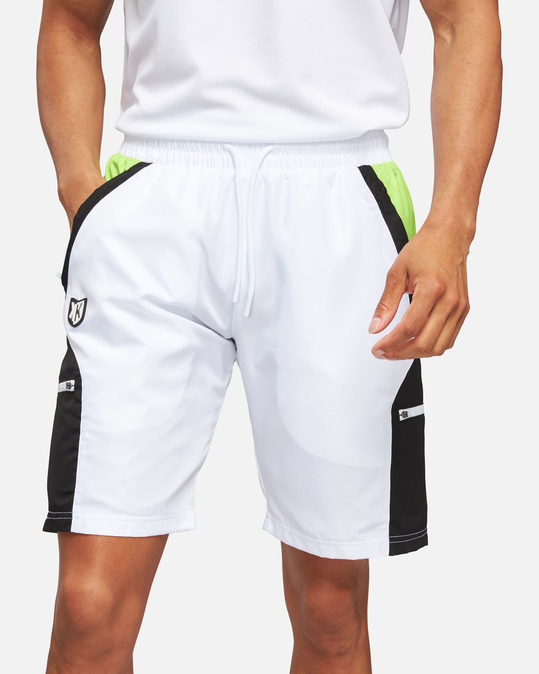 Pantaloncini da gioco FK - Bianco/Nero/Verde