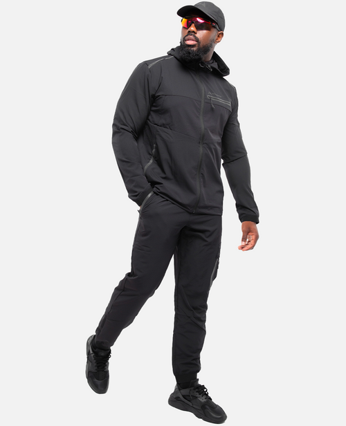 Chándal Scampia Running Gara con capucha integrada - Negro - Footkorner