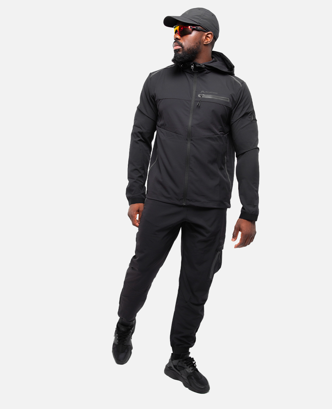 Survetement Scampia Gara Cagoule integree Noir Footkorner