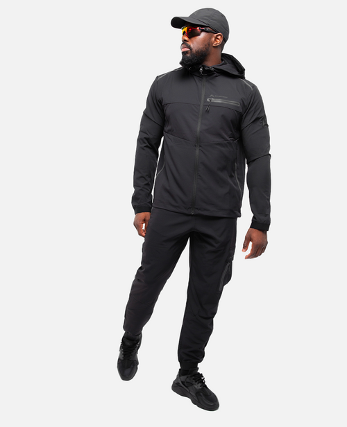 Chándal Scampia Running Gara con capucha integrada - Negro - Footkorner