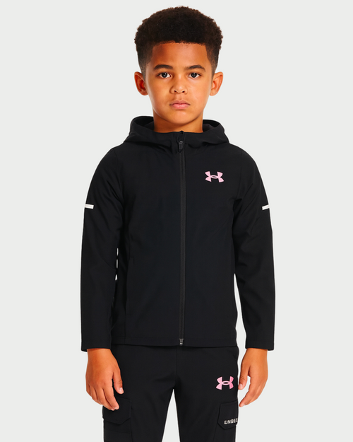 Veste Under Armour Tech Utility Woven Junior - Noir/Rose - Footkorner