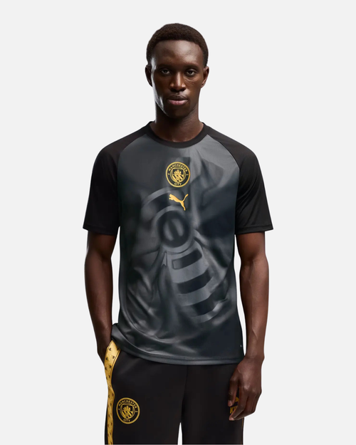 Maillot Pré-Match Manchester City 2026/2027 - Noir/Doré - Footkorner