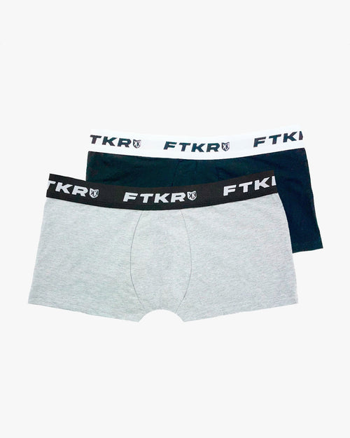 Pack de 2 Boxers FK - Gris/Noir - Footkorner