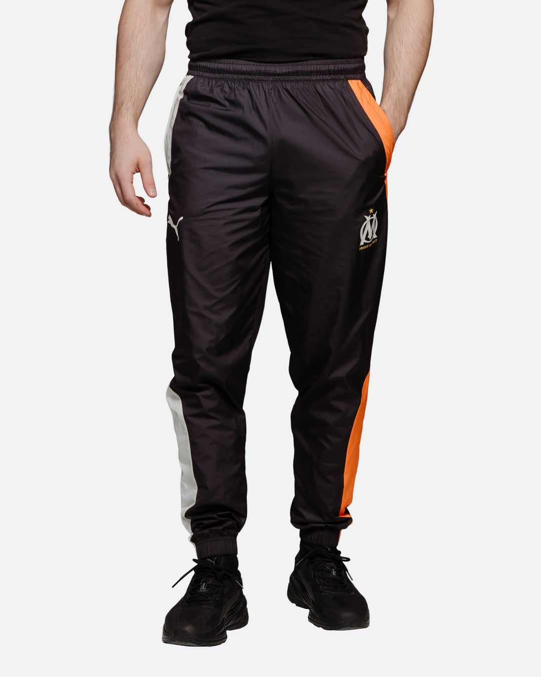 OM 2023/2024 Track Pants - Black/Orange