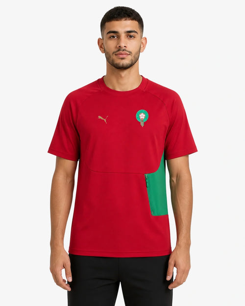 Marokko T-Shirt Weltmeisterschaft 2026 - Rot - Footkorner