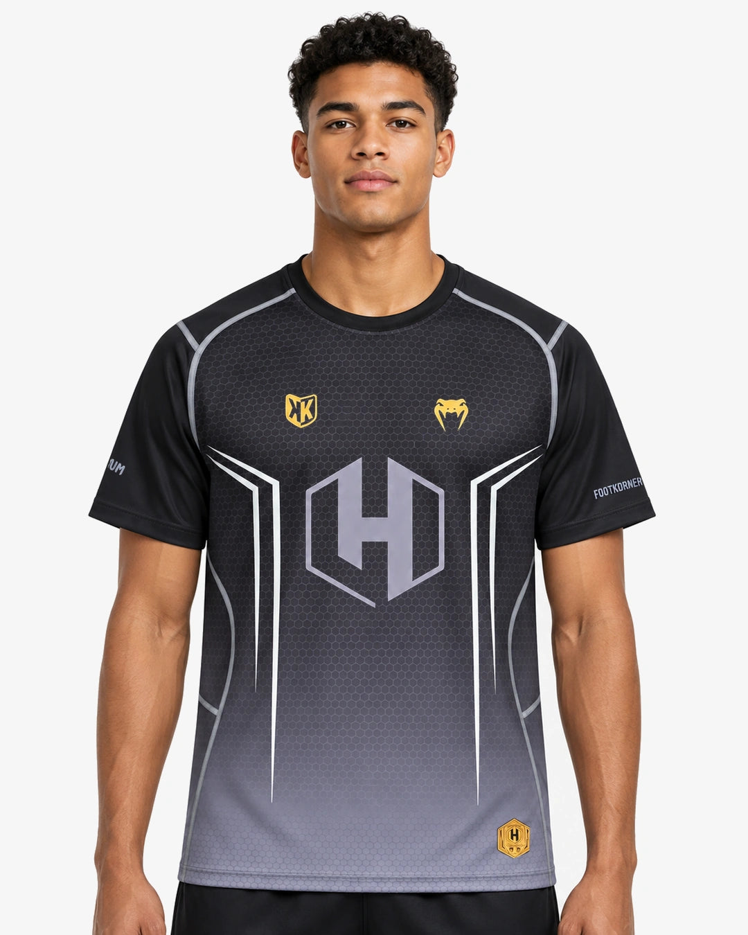 FootkornerT-shirt FK x Venum Hexagone MMA - Grigio/Oro