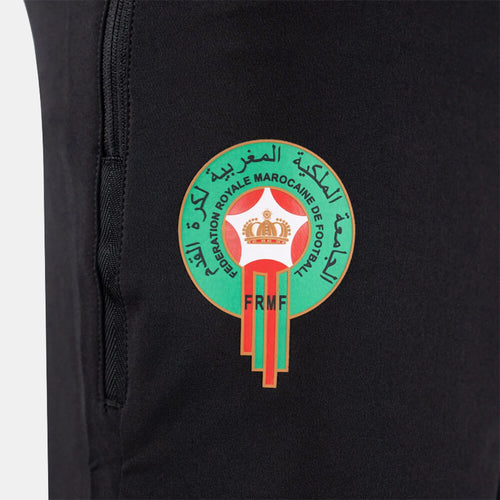 Short d'entrainement Maroc 2024 - Noir/Rouge - Footkorner