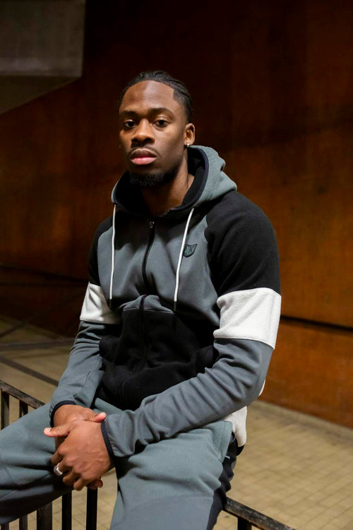 FK Cliff Trainingsanzug – Schwarz/Grau/Weiß - Footkorner