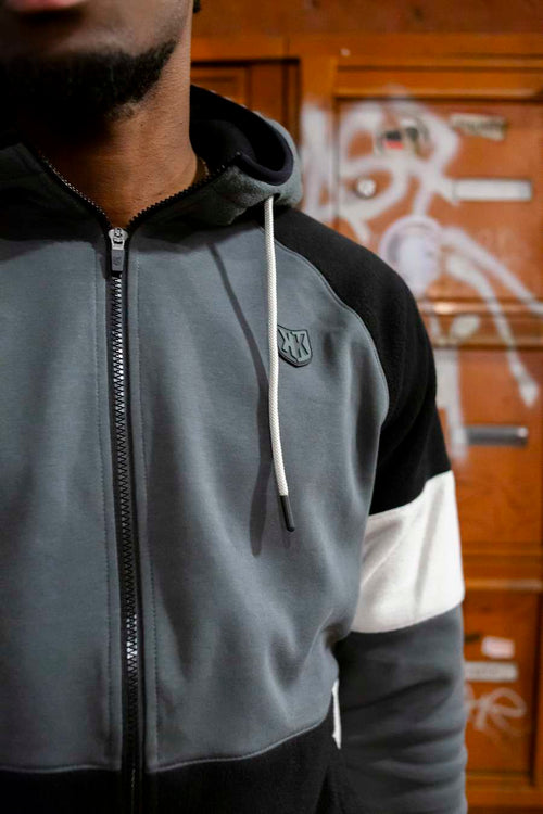 FK Cliff Trainingsanzug – Schwarz/Grau/Weiß - Footkorner