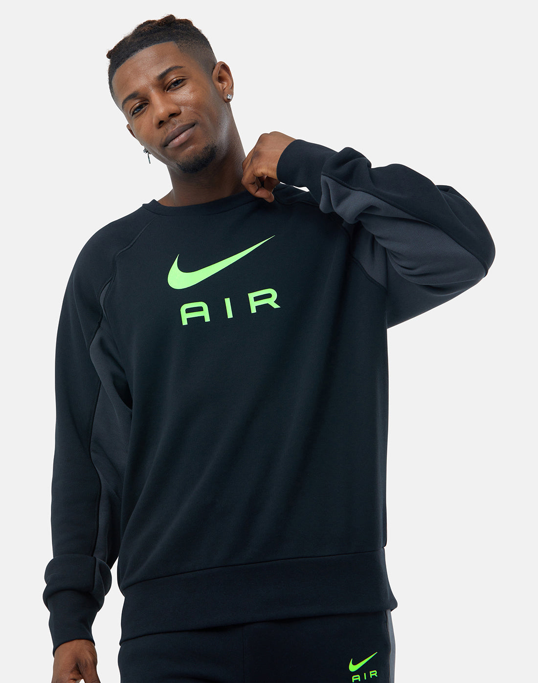 Sudadera Nike Air - Negro/Verde