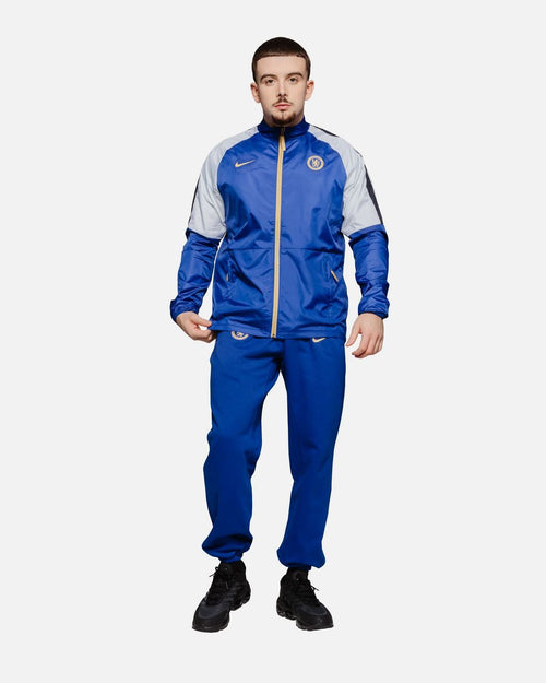 Chelsea Windbreaker Jacket - Blue/White/Gold - Footkorner