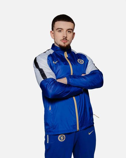 Chelsea Windbreaker Jacket - Blue/White/Gold - Footkorner