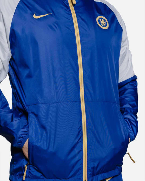 Chelsea Windbreaker Jacket - Blue/White/Gold - Footkorner