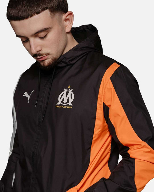 Veste de survêtement OM - Noir/Orange - Footkorner