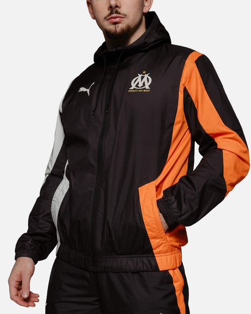 Veste de survêtement OM - Noir/Orange - Footkorner