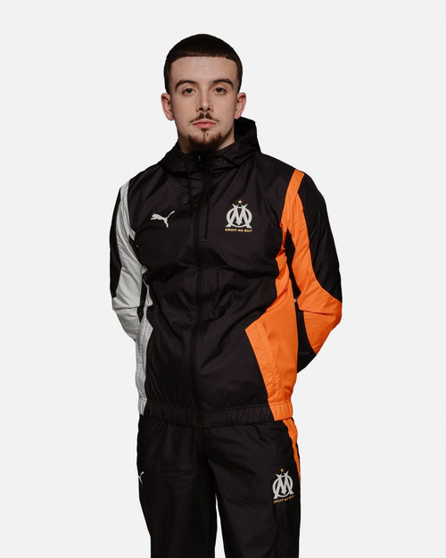 Veste de survêtement OM - Noir/Orange - Footkorner