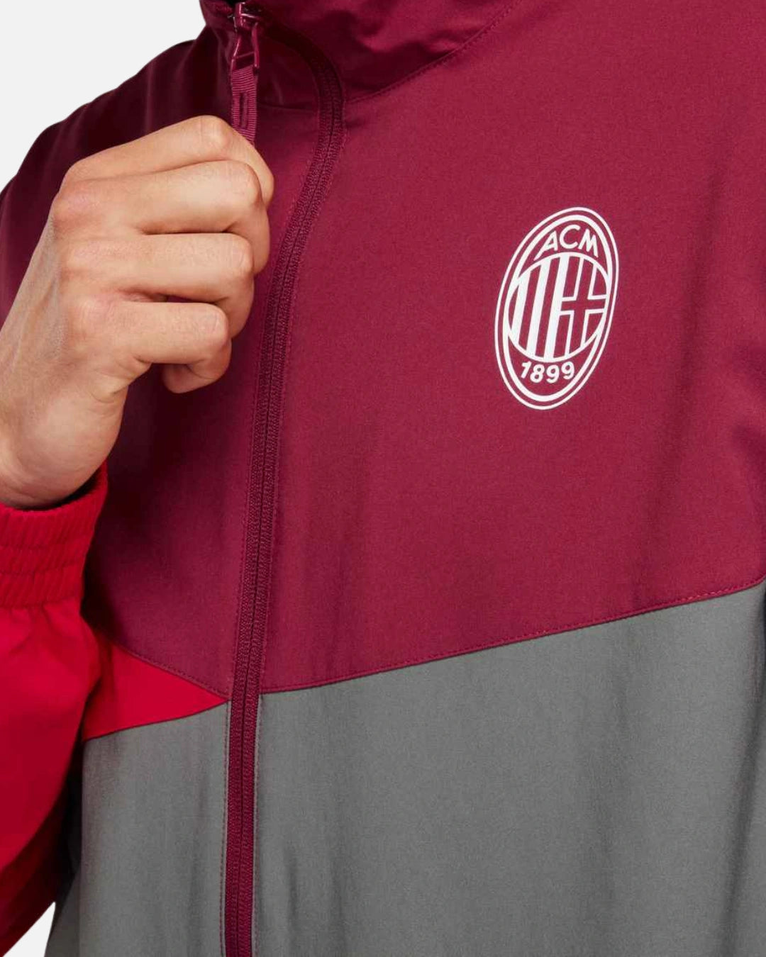 FootkornerVeste de survêtement Milan AC - Rouge/Gris