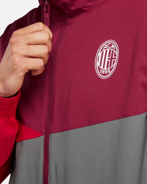 Veste de survêtement Milan AC - Rouge/Gris - Footkorner