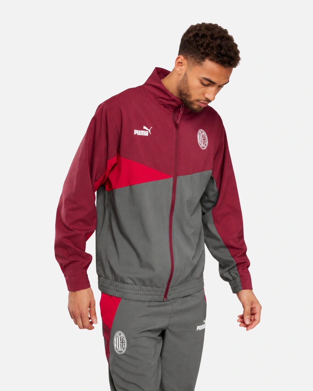 FootkornerVeste de survêtement Milan AC - Rouge/Gris