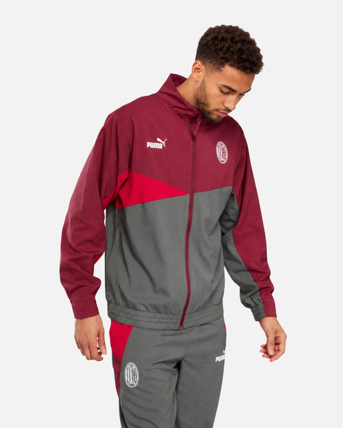Veste de survêtement Milan AC - Rouge/Gris - Footkorner