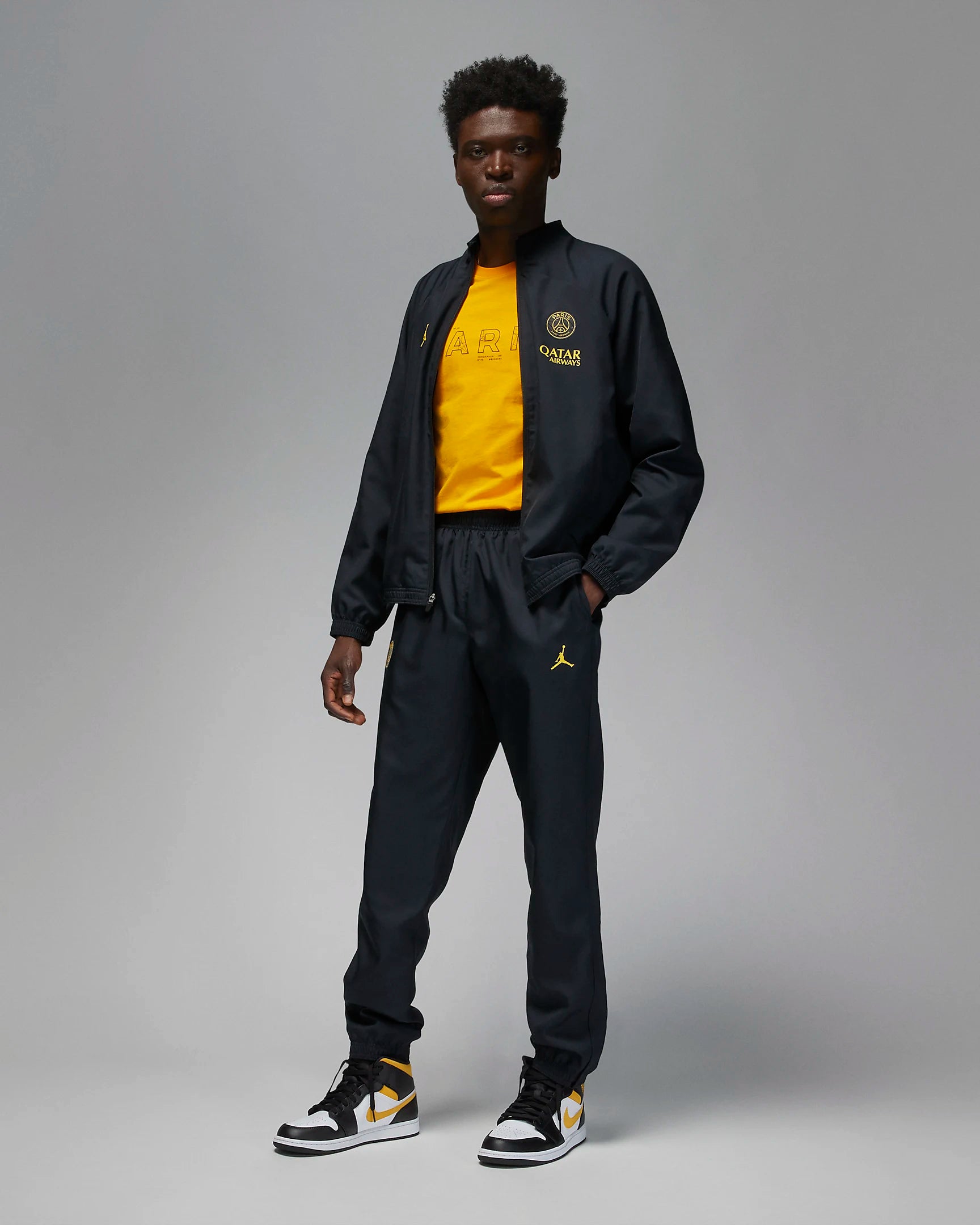 PSG Strike Fourth Trainingsanzug Schwarz Gold