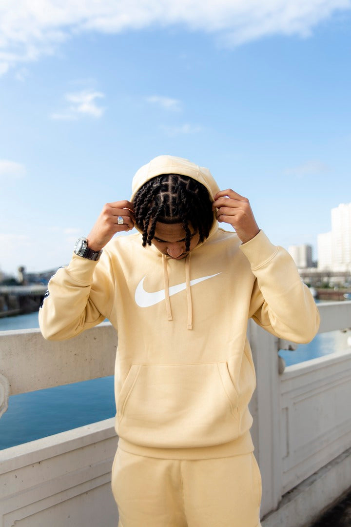 FootkornerSweat à capuche Nike Sportswear Repeat - Beige/Blanc/Noir