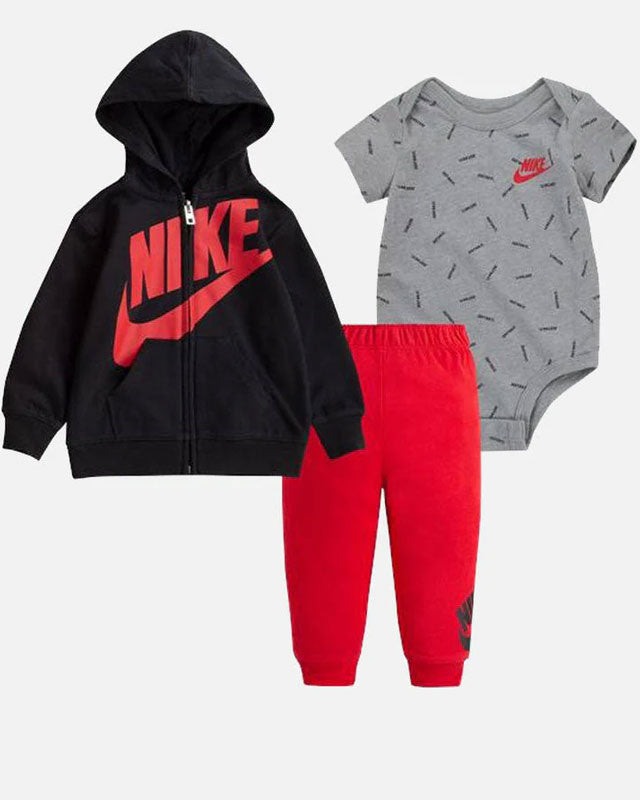vrede Spin Normaal Nike Baby Tracksuit Set - Black/Red/Grey – Footkorner