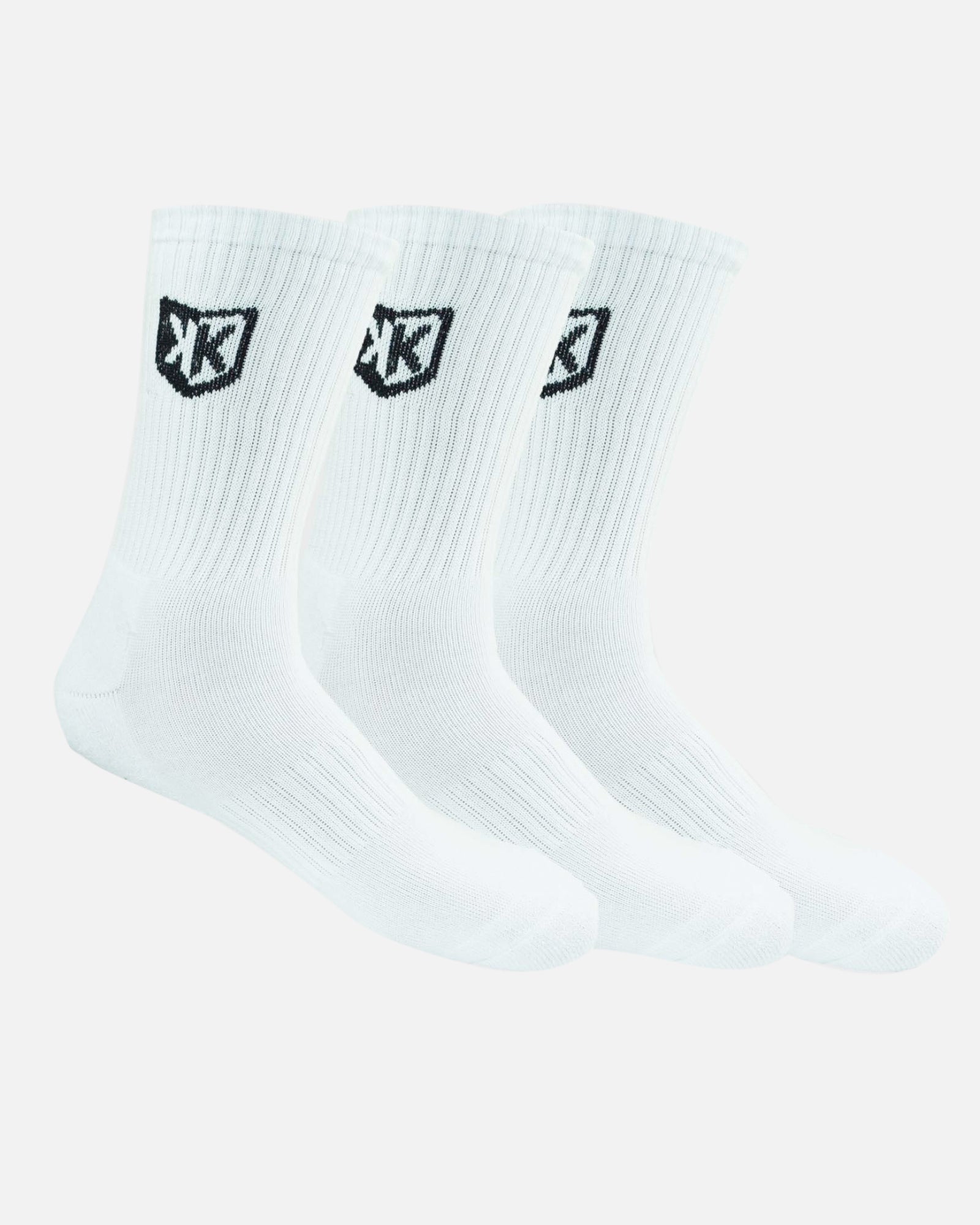 Pack of 3 pairs of long FK socks - White