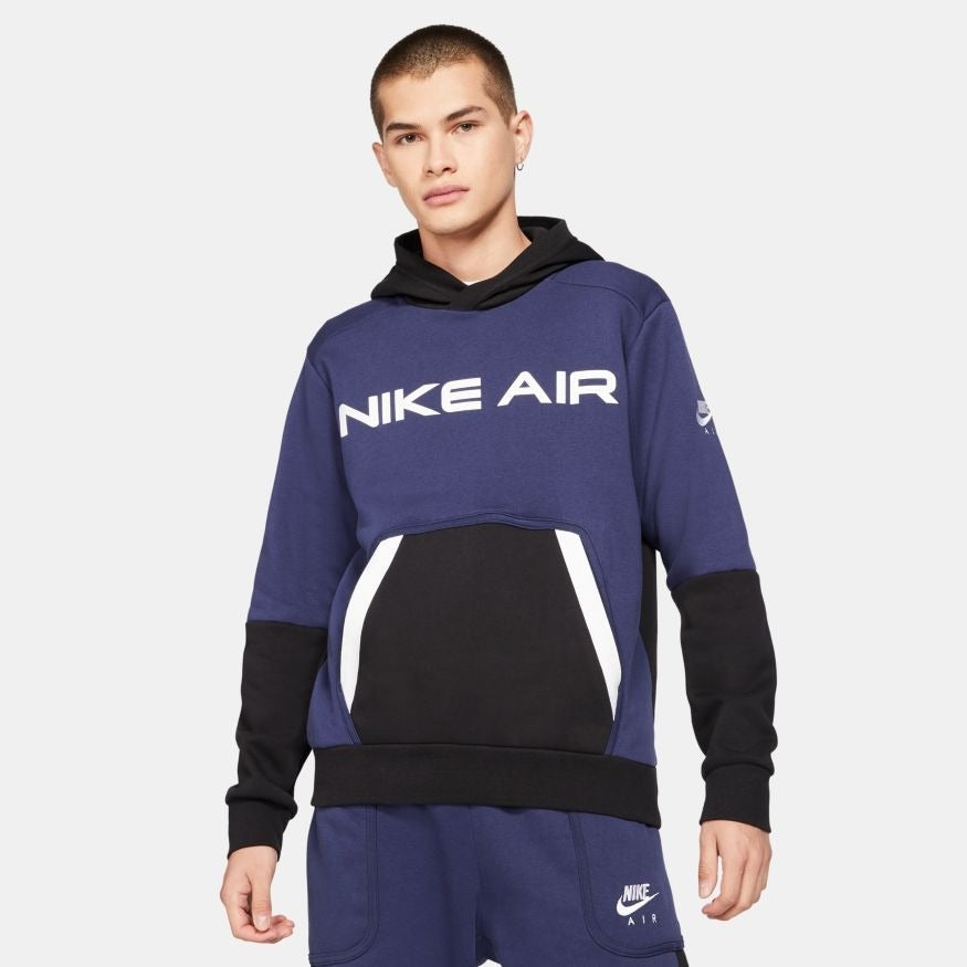 Nike Air Fleece Hoodie – Blau/Schwarz