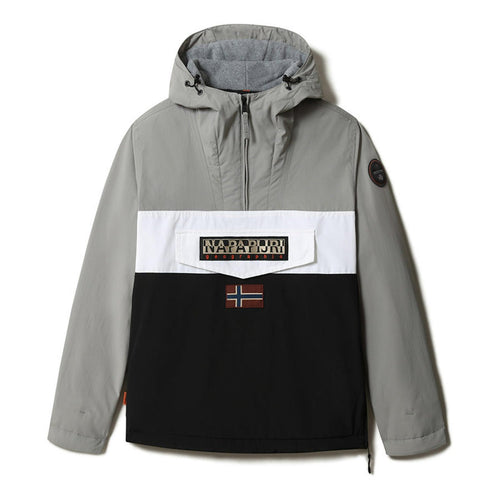 Napapijri Rainforest Block Anorak - Grey/Black/White - Footkorner