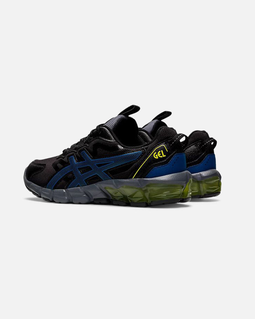 FootkornerAsics Gel Quantum 90 S GS Júnior - Negro/Azul/Amarillo