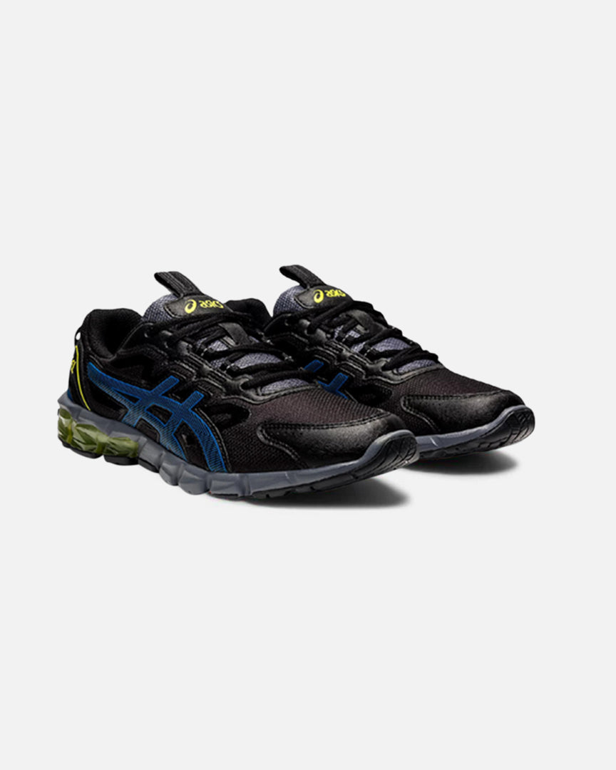 FootkornerAsics Gel Quantum 90 S GS Júnior - Negro/Azul/Amarillo