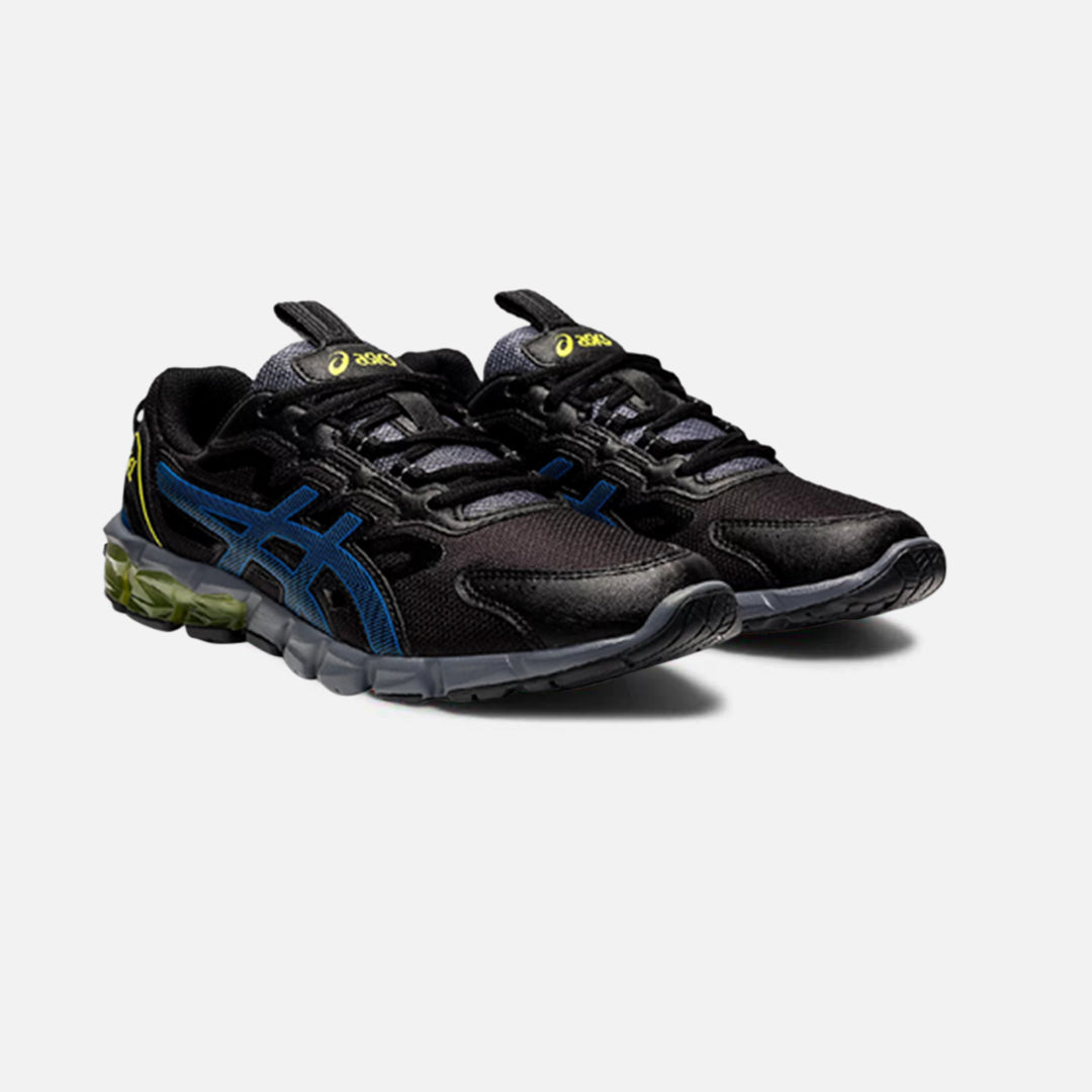 FootkornerAsics Gel Quantum 90 S GS Júnior - Negro/Azul/Amarillo