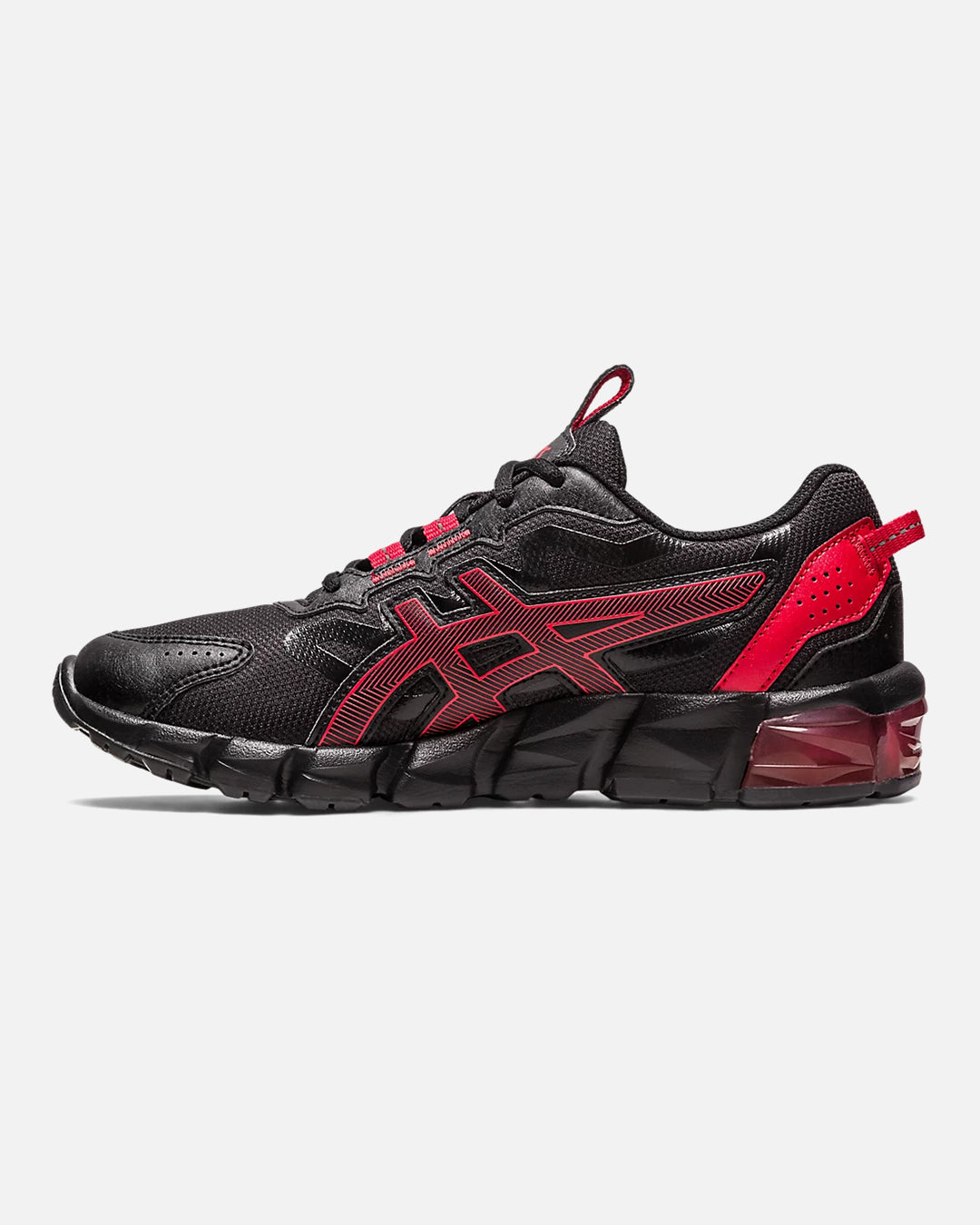 FootkornerAsics Gel Quantum 90 S GS Júnior - Negro/Rojo