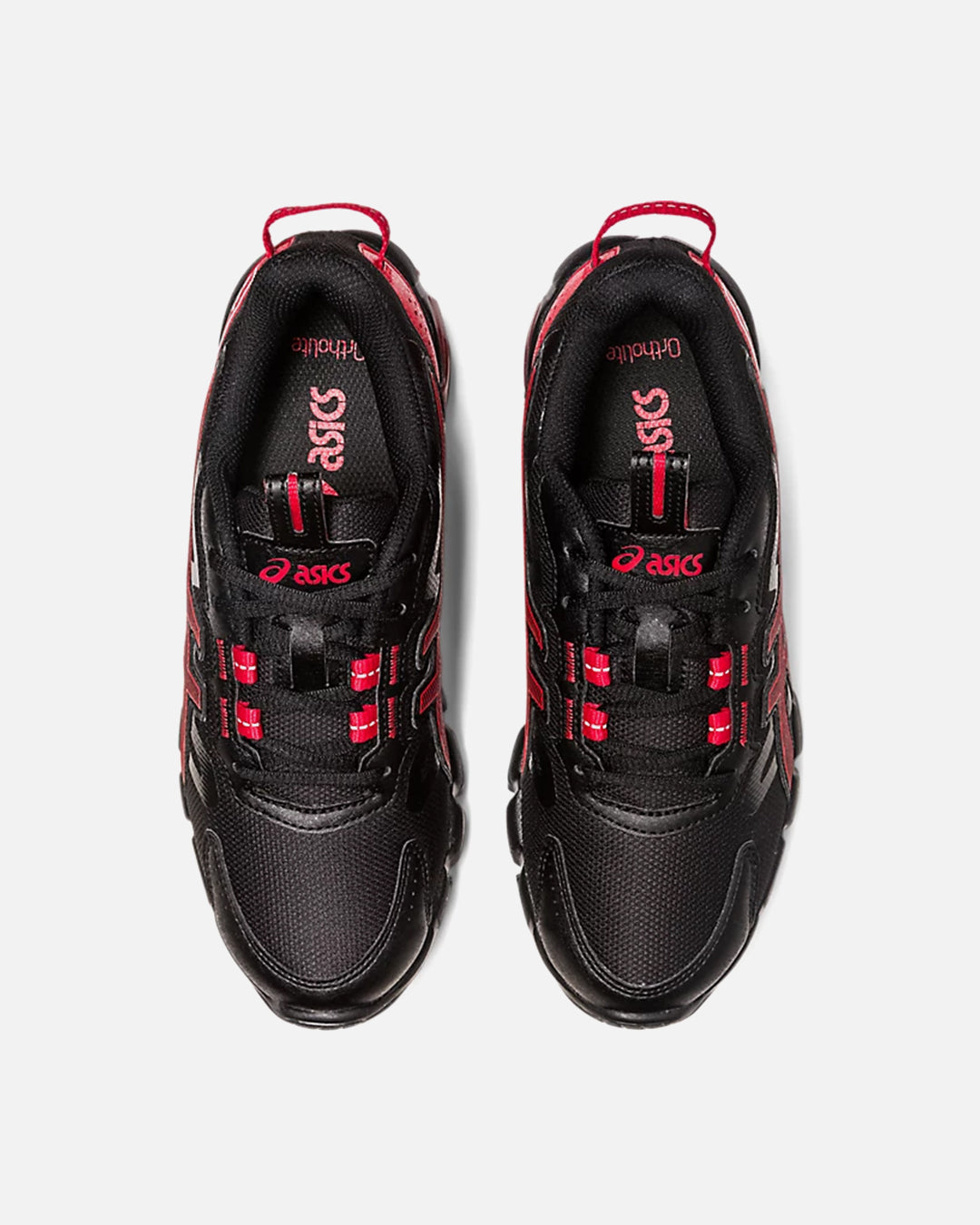 FootkornerAsics Gel Quantum 90 S GS Júnior - Negro/Rojo