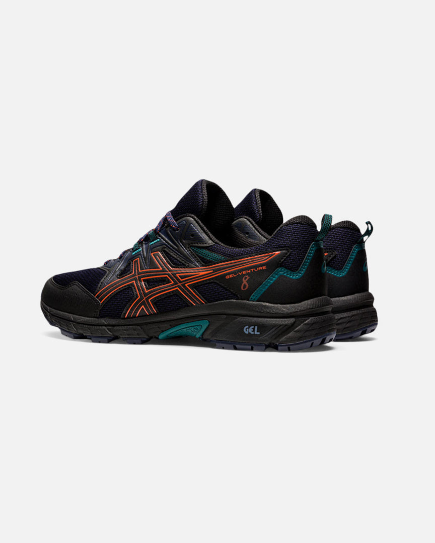 FootkornerAsics Gel Venture 8 - Black/Orange/Green