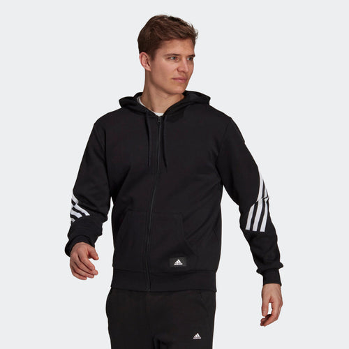 Adidas Sportswear Future Icons Hooded Jacket - Black/White - Footkorner