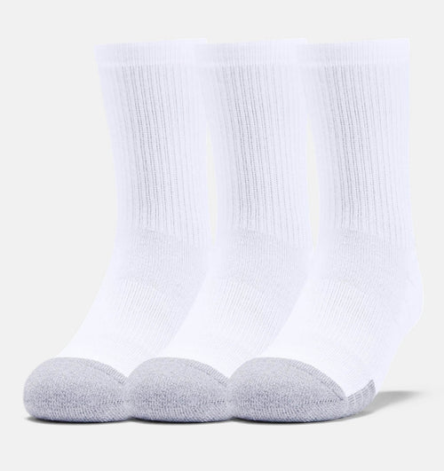 Under Armor Knee High Socks 3-Pack - White - Footkorner