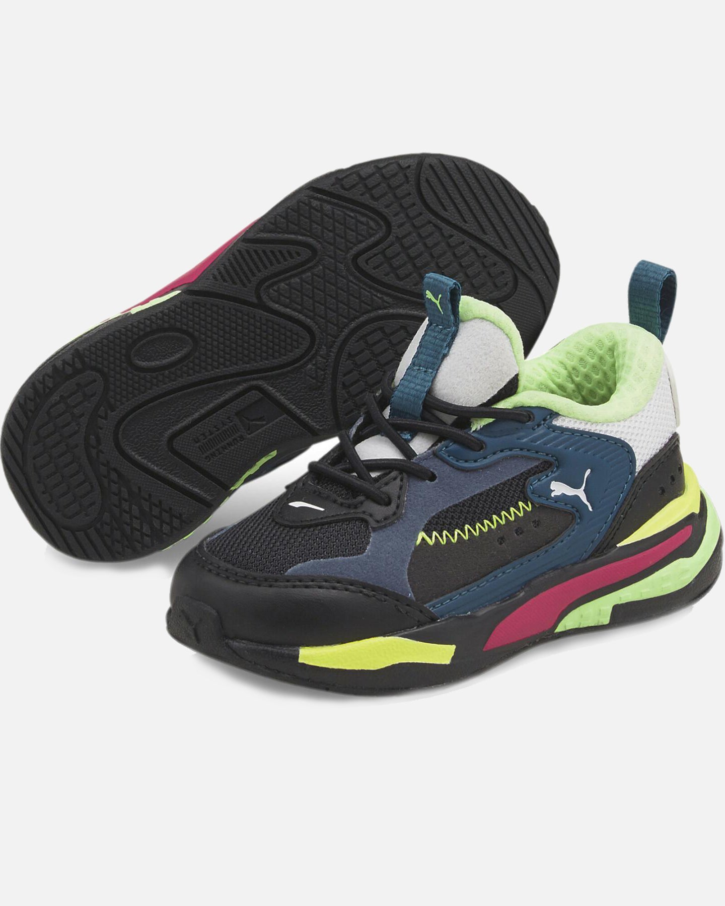 Chaussures Bebe Puma RS-FAST Limiter - Noir/Bleu/Vert