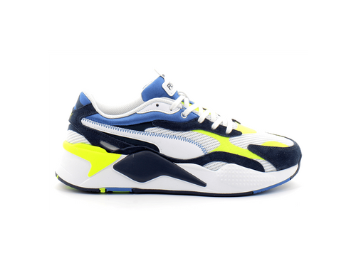 Puma RS-X3 Twill Airmesh - Bianco/Blu/Giallo - Footkorner