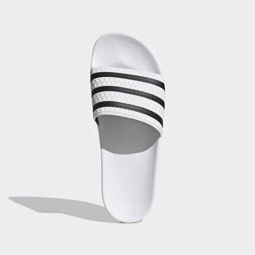 Adidas Adilette Slides - White/Black - Footkorner
