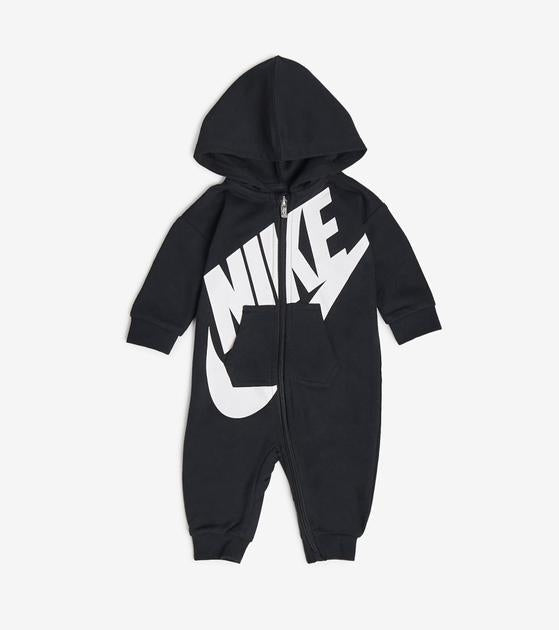 FootkornerNike Sportswear Baby-Einteiler – Schwarz/Weiß