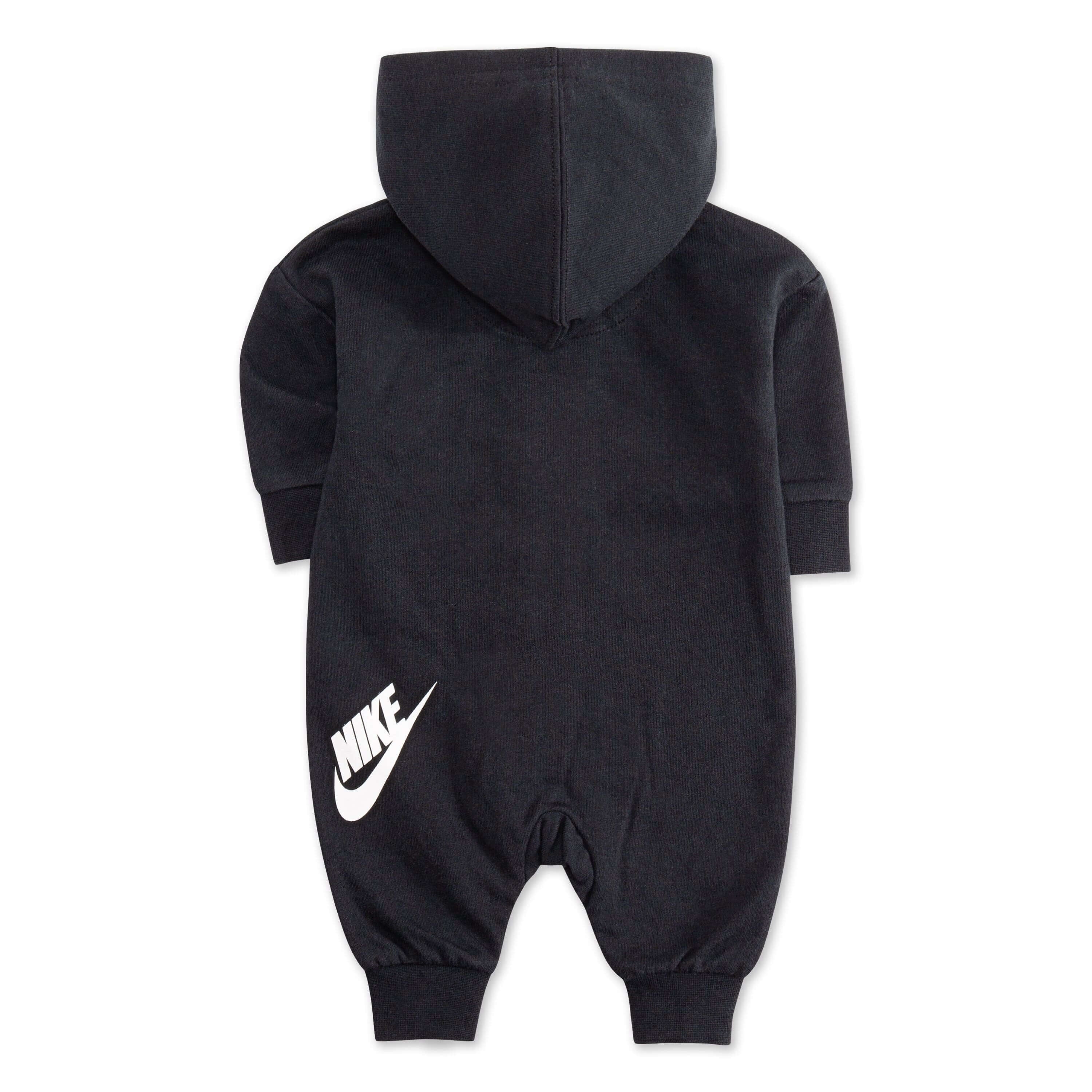 FootkornerNike Sportswear Baby-Einteiler – Schwarz/Weiß