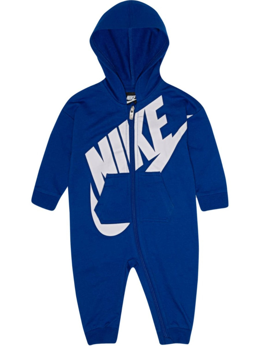 FootkornerNike Sportswear Baby-Einteiler – Blau/Weiß