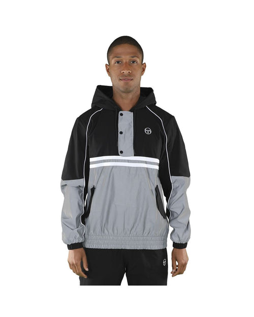Sergio Tacchini Netem Windbreaker - Black/Grey - Footkorner
