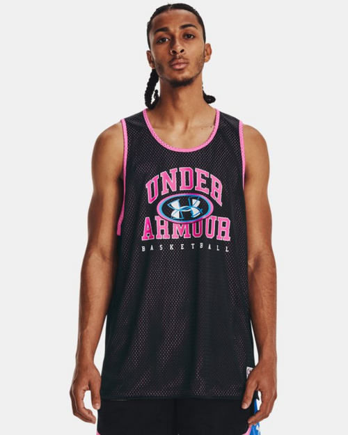 Débardeur réversible Under Armour Baseline - Noir/Rose - Footkorner