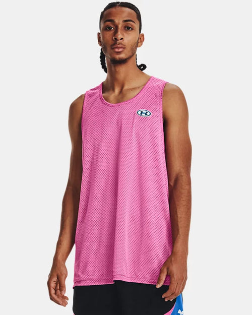 Débardeur réversible Under Armour Baseline - Noir/Rose - Footkorner