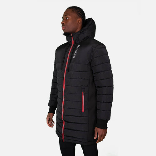 Doudoune longue Redskins Darren Swell - Noir/Rouge - Footkorner